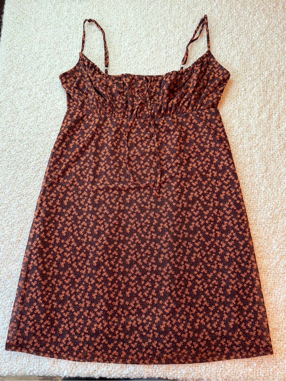 Aeropostale Brown Floral Mini Slip Dress Size M